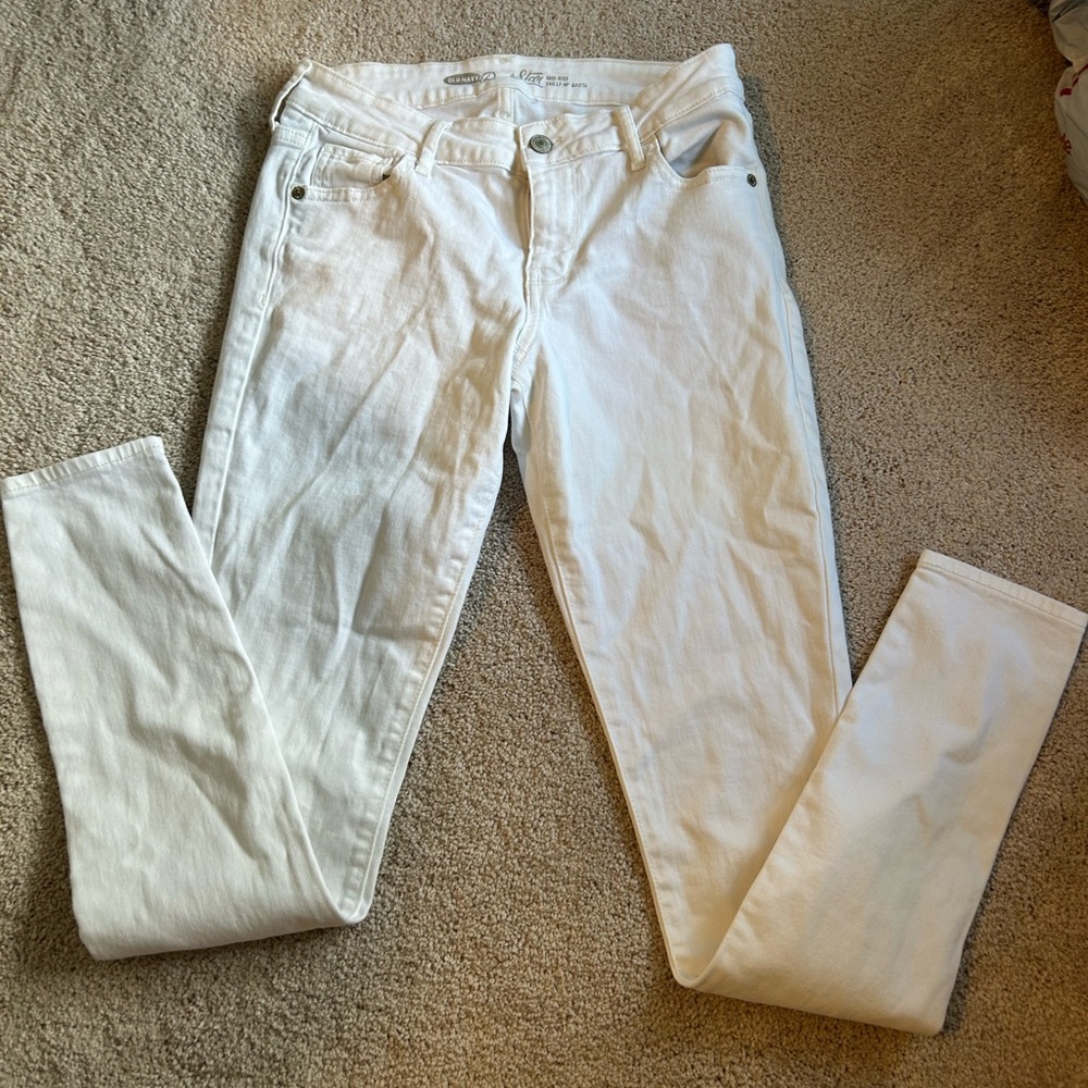 Old Navy Women's Cream Skinny Jeans